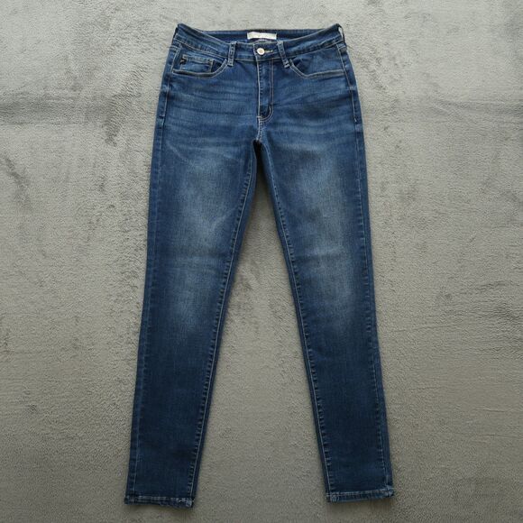 KanCan Jeans Junior's Size 9/28 Blue Mid-Rise Skinny Denim 29" Inseam Stretch - Picture 1 of 16